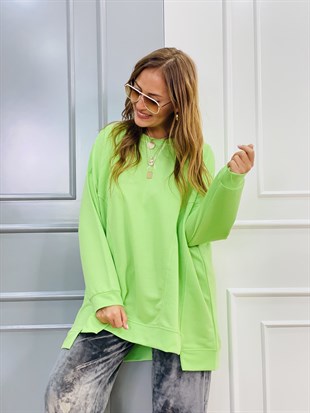 Fıstık Yeşili Oversize Sweatshirt