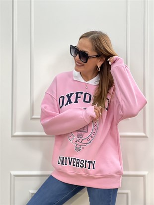 Oxford Pembe Sweatshirt