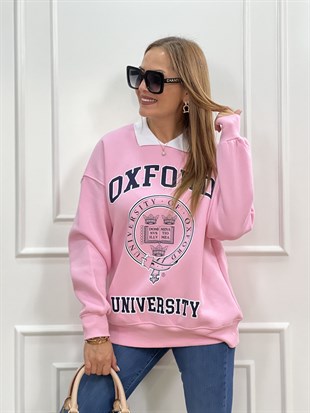 Oxford Pembe Sweatshirt